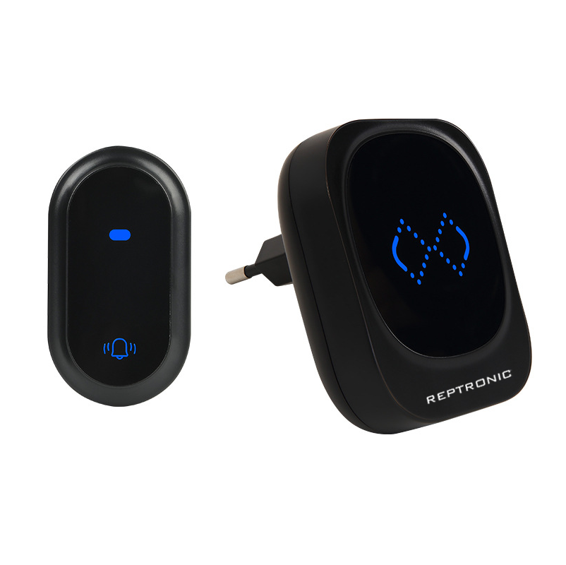 Reptronic DIY black wireless doorbell: RPTDB46 - 1R1B