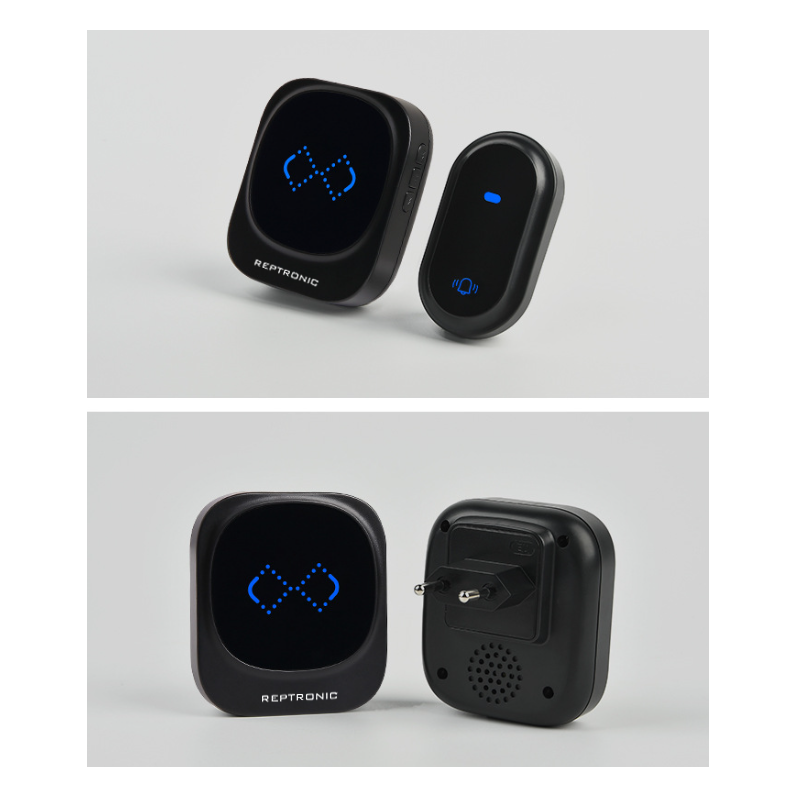 Reptronic DIY black wireless doorbell: RPTDB46 - 2R1B