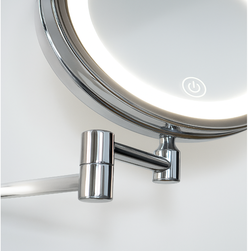 Reptronic Two sided LED wall mounted cosmetics mirror: X10 Magnifying