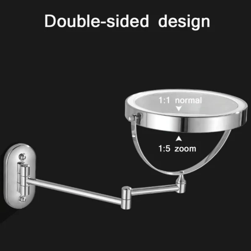 Reptronic Two sided LED wall mounted cosmetics mirror: X10 Magnifying