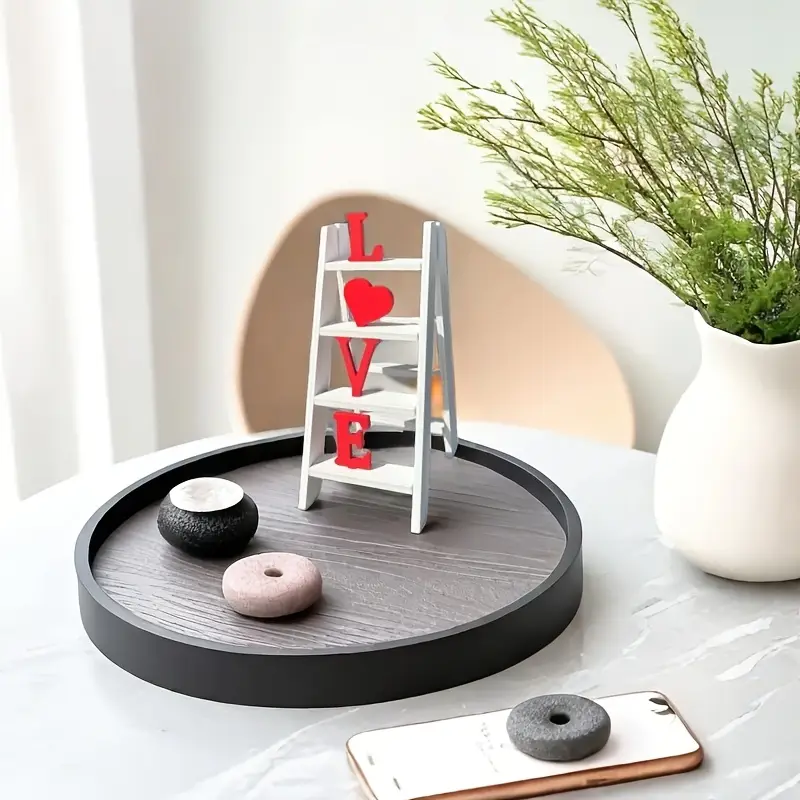 Reptronic White Wooden Ladder Table top Decor with the word Love