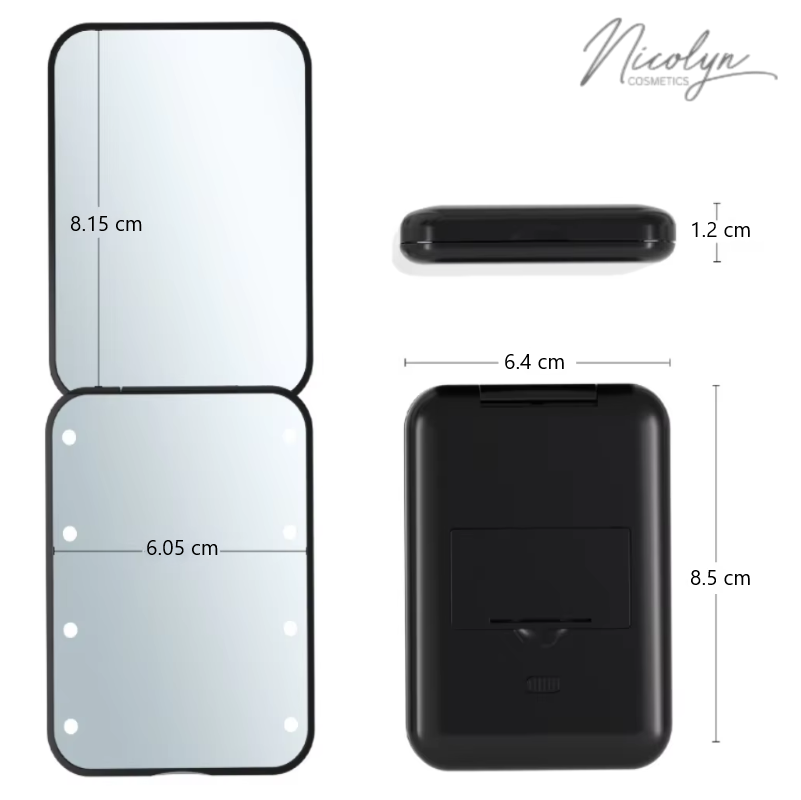 Nicolyn Matte Liquid Lipstick set with Pocket Make-up Mirror: Darker Color