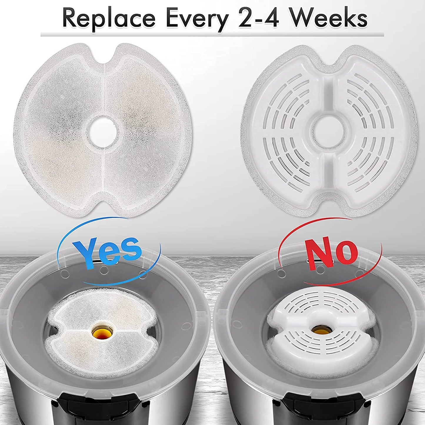 Cat/Dog Water Fountain Filter Replacement - 4 Pack- Stainless Steel fountain
