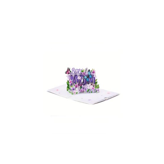 Beautiful Best Mom Ever Pop up 3D card with envelope