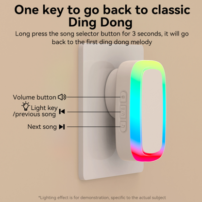 Reptronic DIY white wireless doorbell: RPTDB47 - 1R1B
