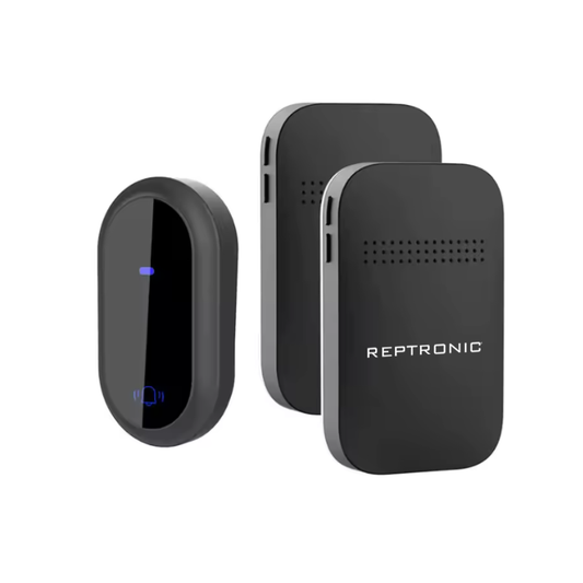 Reptronic DIY Black Wireless Doorbell: RPTDB44 - 2R1B
