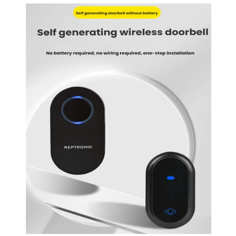 Reptronic DIY Black Wireless Doorbell: RPTDB45 - 1R1B