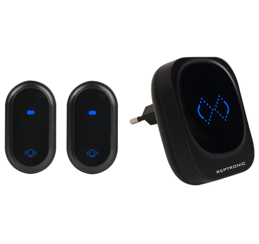 Reptronic DIY black wireless doorbell: RPTDB46 - 1R2B