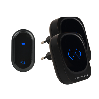 Reptronic DIY black wireless doorbell: RPTDB46 - 2R1B