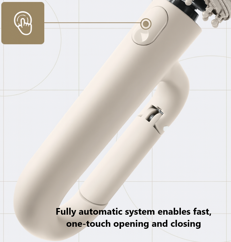 8-Rib Automatic Open and Close Umbrella-Clasp Handle