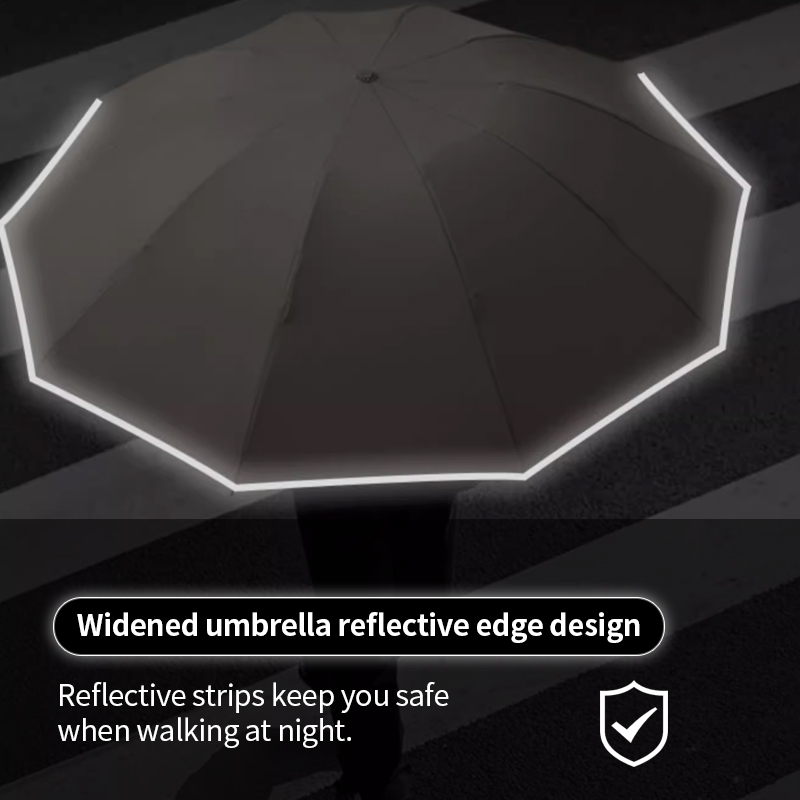 8-Rib Automatic Open and Close Umbrella-Clasp Handle