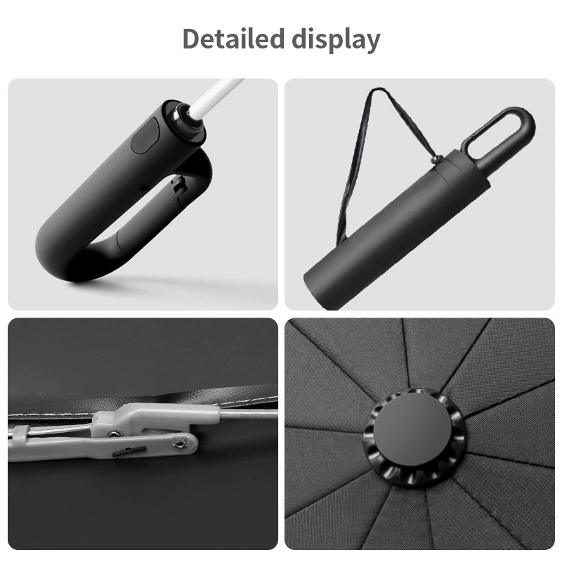 8-Rib Automatic Open and Close Umbrella-Clasp Handle