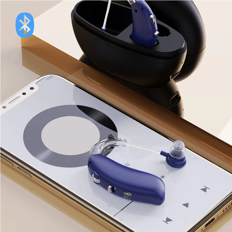 Reptronic Bluetooth Hearing Amplifiers with Charging case- Behind The Ears