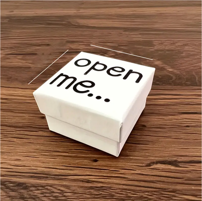 Message in a box with Red Resin Heart: Close together or far apart message