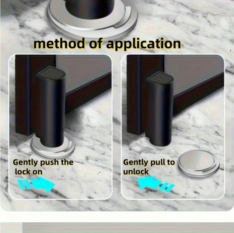 Reptronic Set of 2 Durable Magnetic Door Stoppers - No drill