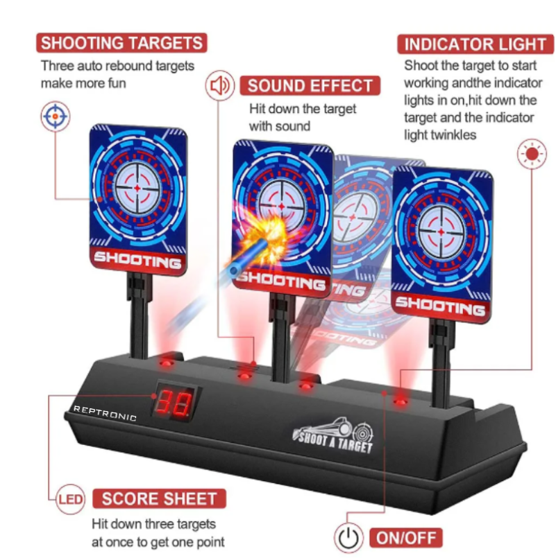 Reptronic Electronic Shooting Target - Toy Bullet Guns - Auto Reset Target