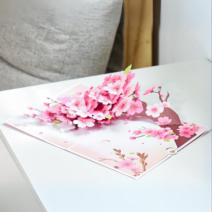 Beautiful Cherry blossom Pop up 3D card with envelope