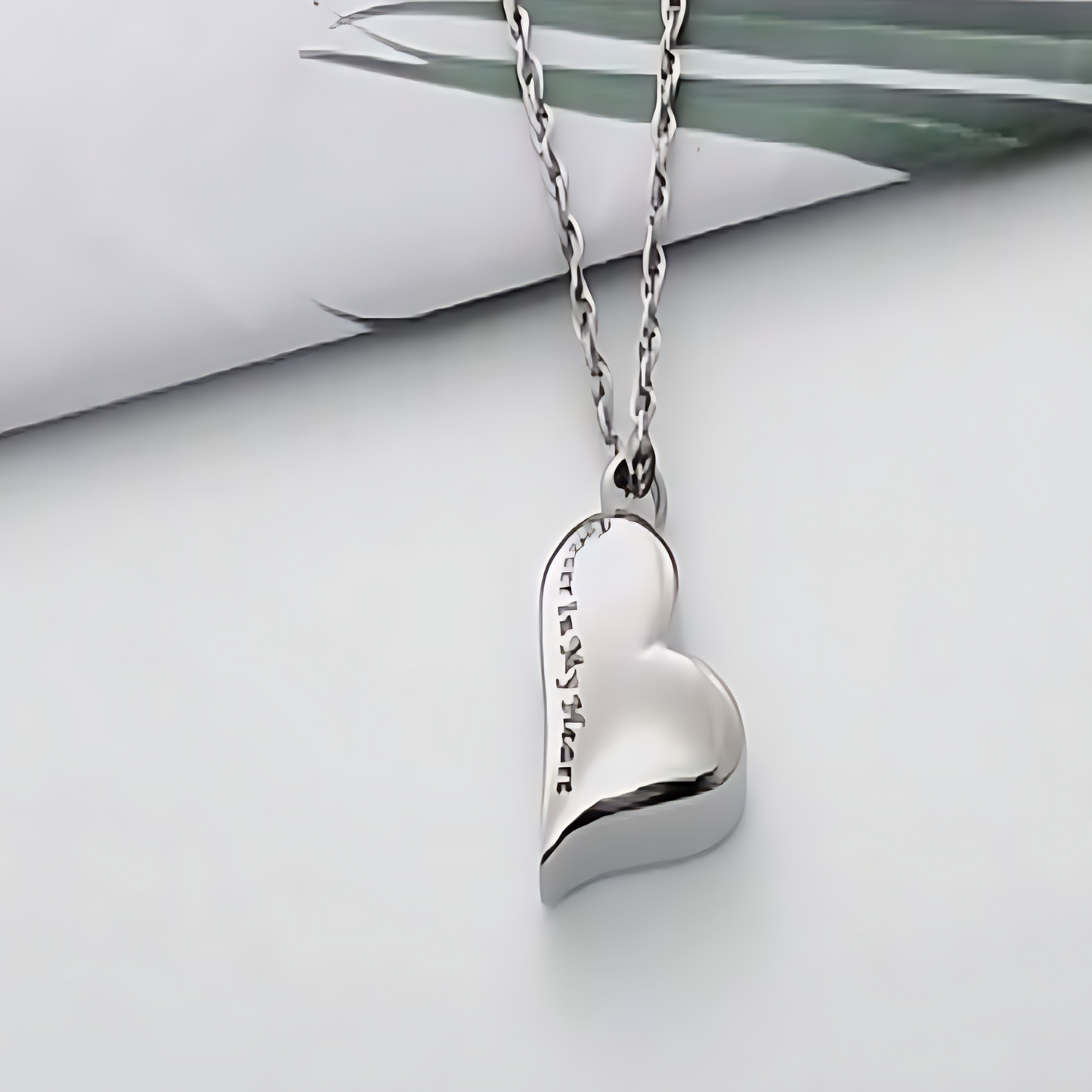 Memorial Safe Keeping Pendant - Forever in my heart- Heart pendant