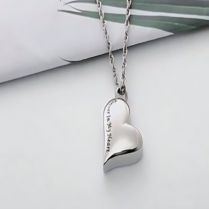 Memorial Safe Keeping Pendant - Forever in my heart- Heart pendant