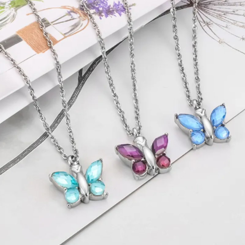 Memorial Safe Keeping Pendant - Butterfly