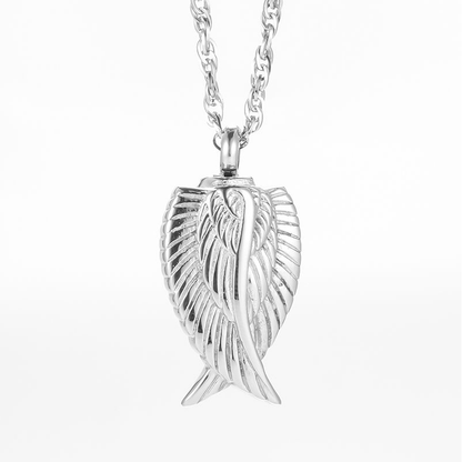 Memorial Safe Keeping Pendant - Angel Wings