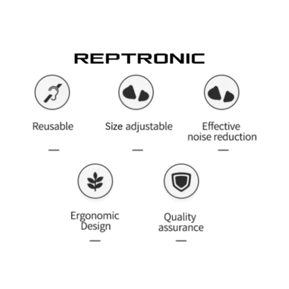 Reptronic Soft Silicone Earplugs - Blue