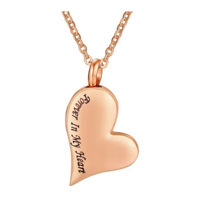 Memorial Safe Keeping Pendant - Forever in my heart- Heart pendant