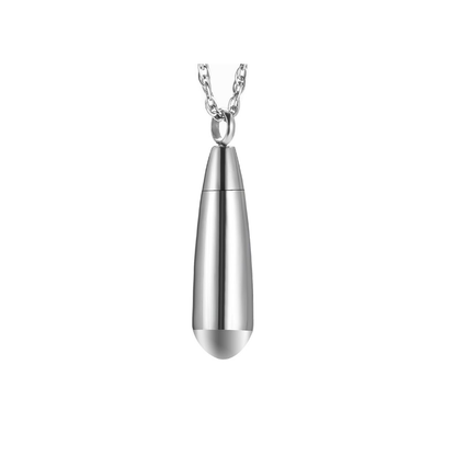 Memorial Safe Keeping Pendant - Tear Drop Silver