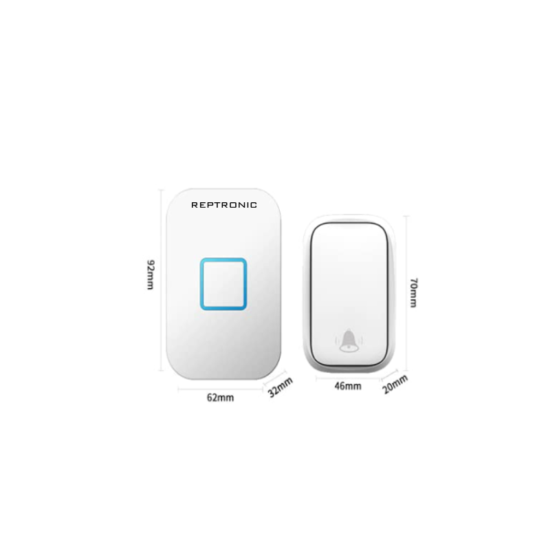 Reptronic DIY Wireless Doorbell- RTDB09 - White