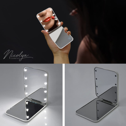 Nicolyn Matte Liquid Lipstick set with Pocket Make-up Mirror: Darker Color