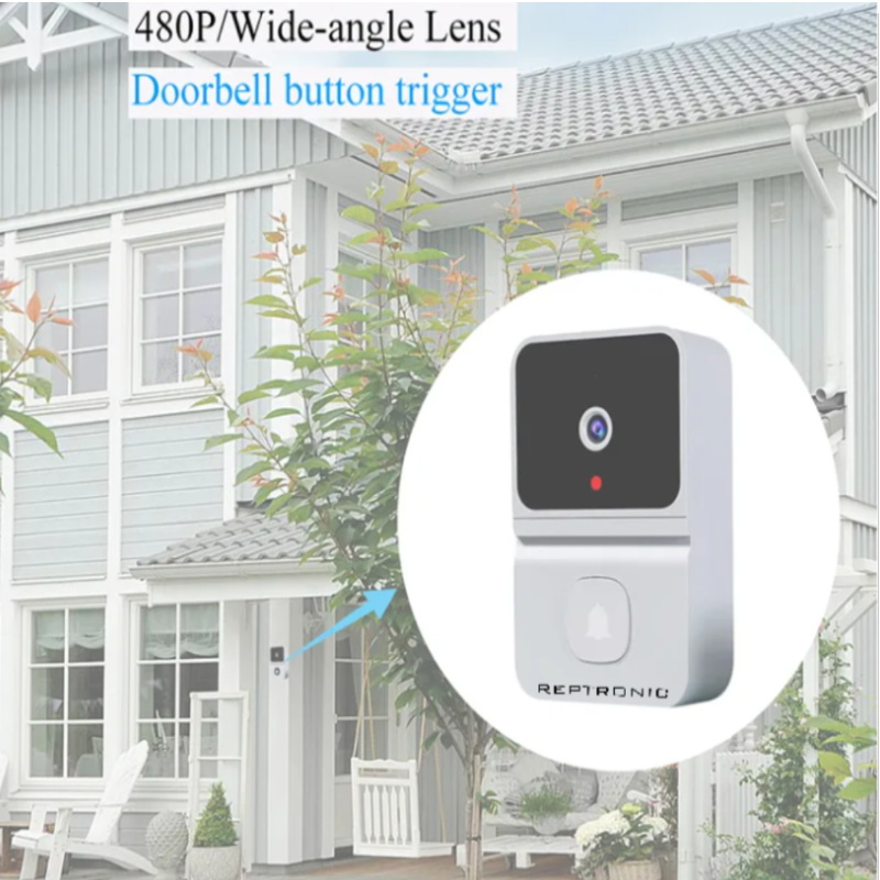 Reptronic Smart Video Doorbell Wireless HD Cam PIR Motion Detection IR