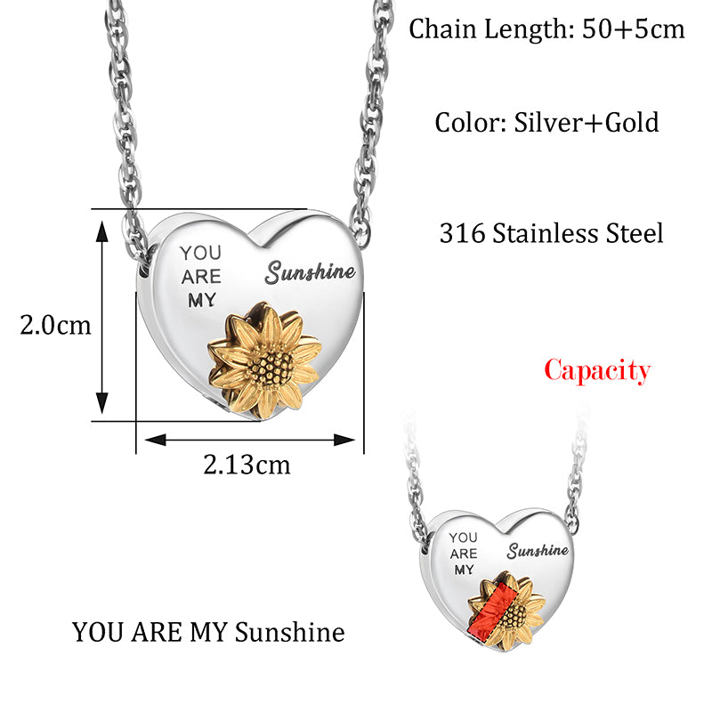 Memorial Safe Keeping Pendant - You Are My Sunshine